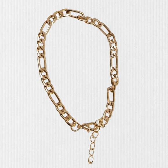 Stylish Gold Chunky Chain Bracelet 7"+3" Extension NWOT‎ - Picture 1 of 4